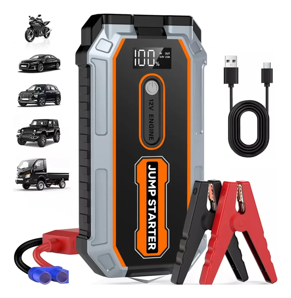 Auxiliar Partida Bateria Portátil 1200a Carro Moto