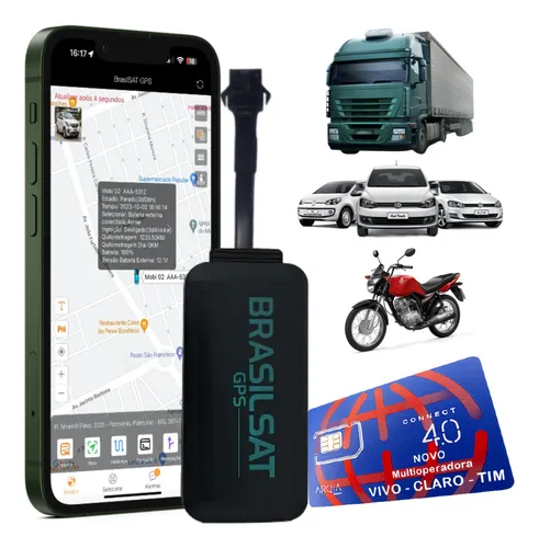 Rastreador Veicular Gps Com Chip E Aplicativo Em Tempo Real